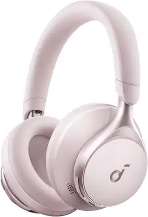 Front. Soundcore - by Anker Space One Wireless Adaptive Noise Cancelling Over-the-Ear Headphones - Pink.