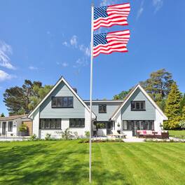 Winado - 25 FT Sectional Aluminum Flagpole + 1 US American Flag Pole Kit