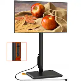 Rfiver - Adaptable to TV stands ranging from 32 to 65 inches, a floor-standing TV stand with a power plug - Black