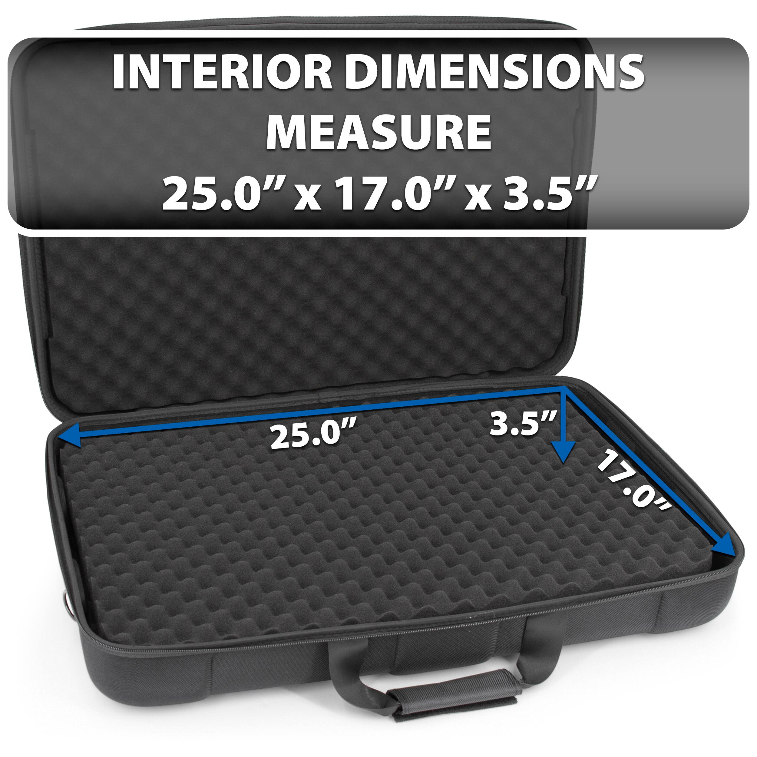 INTERIOR DIMENSIONS MEASURE  
25.0" x 17.0" x 3.5"