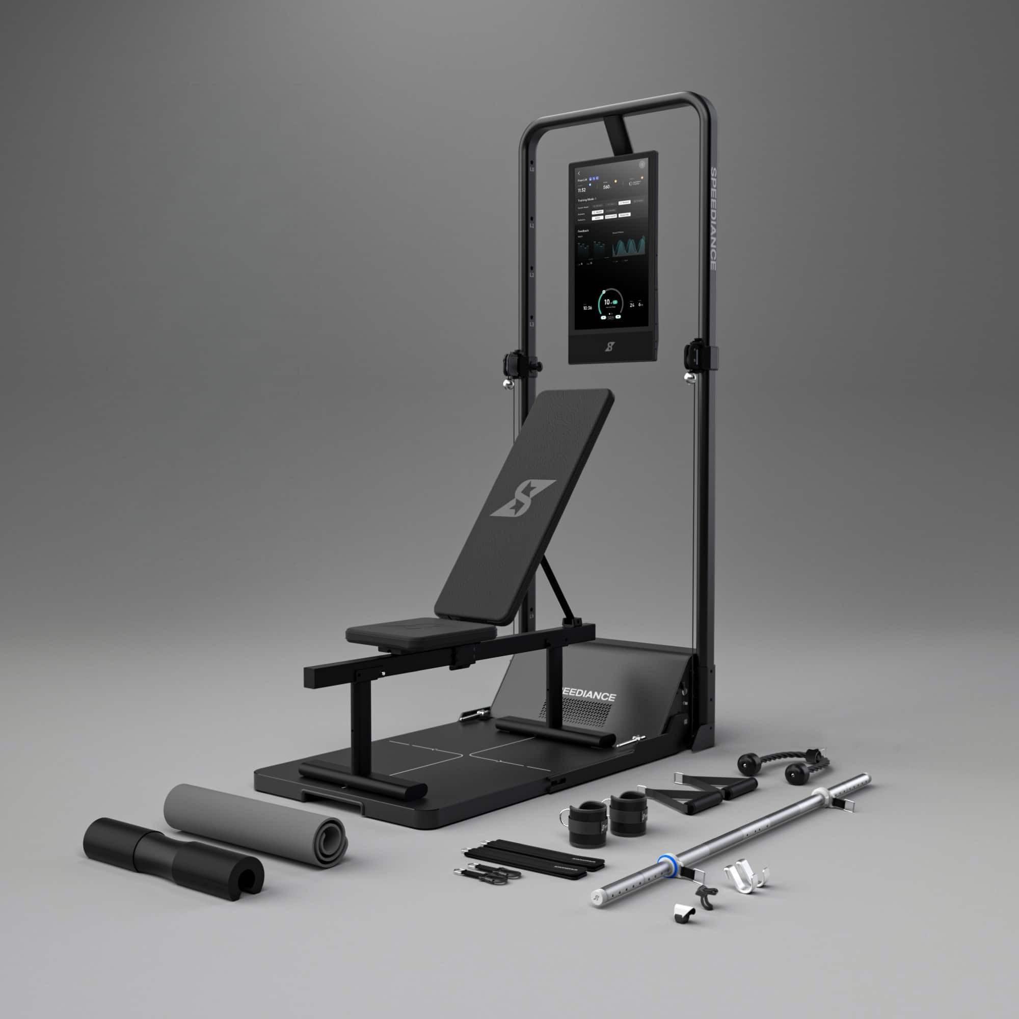 Speediance - Smart Home Gym, Gym Monster 2 Works Plus, Smart AI-Powered Multi-Functional Smith Machine for Home Workout - Black