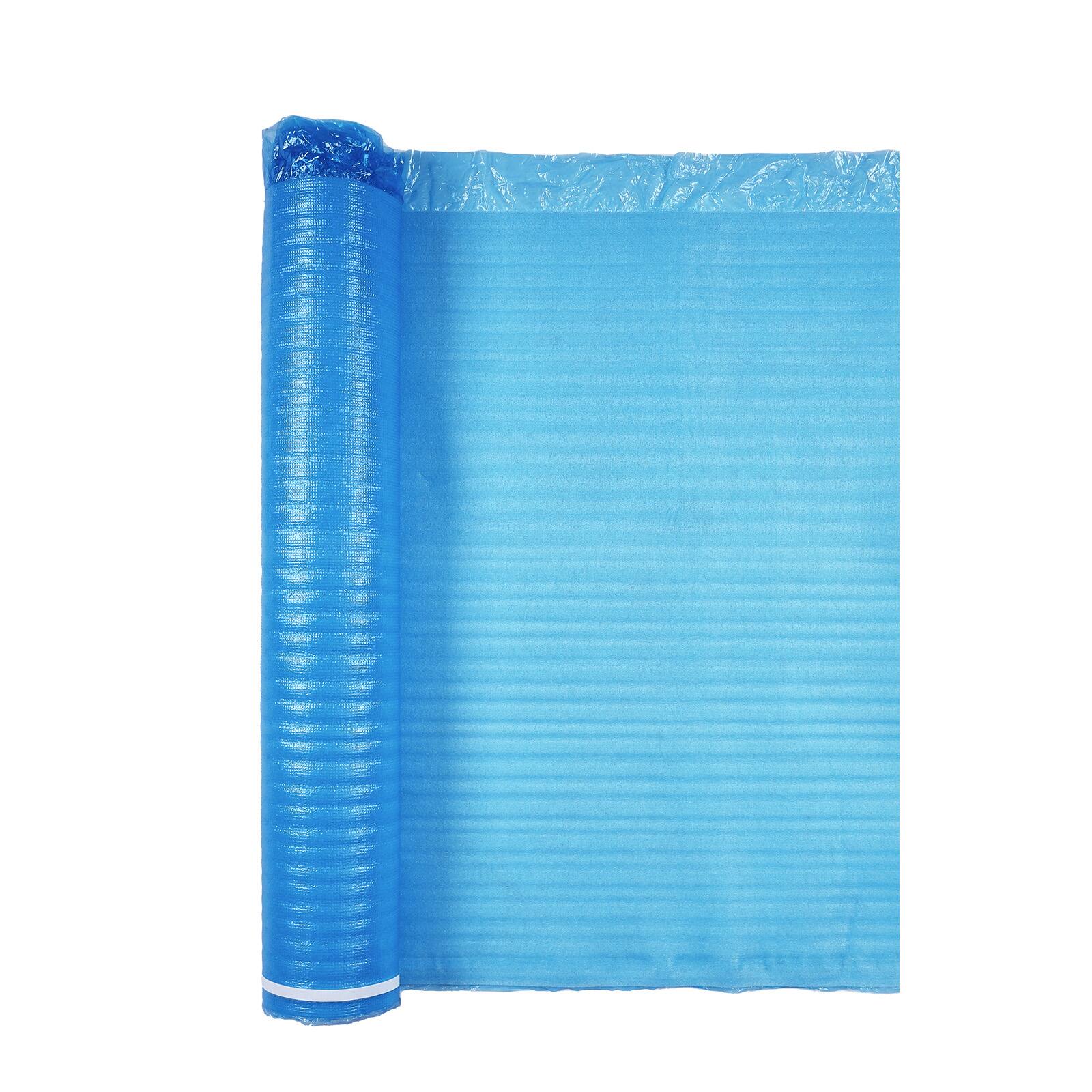 Alt View 5. VEVOR - Floor Underlayment 600 sq. ft, 3-in-1 2 mm Thick Flooring Padding with Tape & Vapor Barrier, Heavy Duty EPE Foam - Blue.