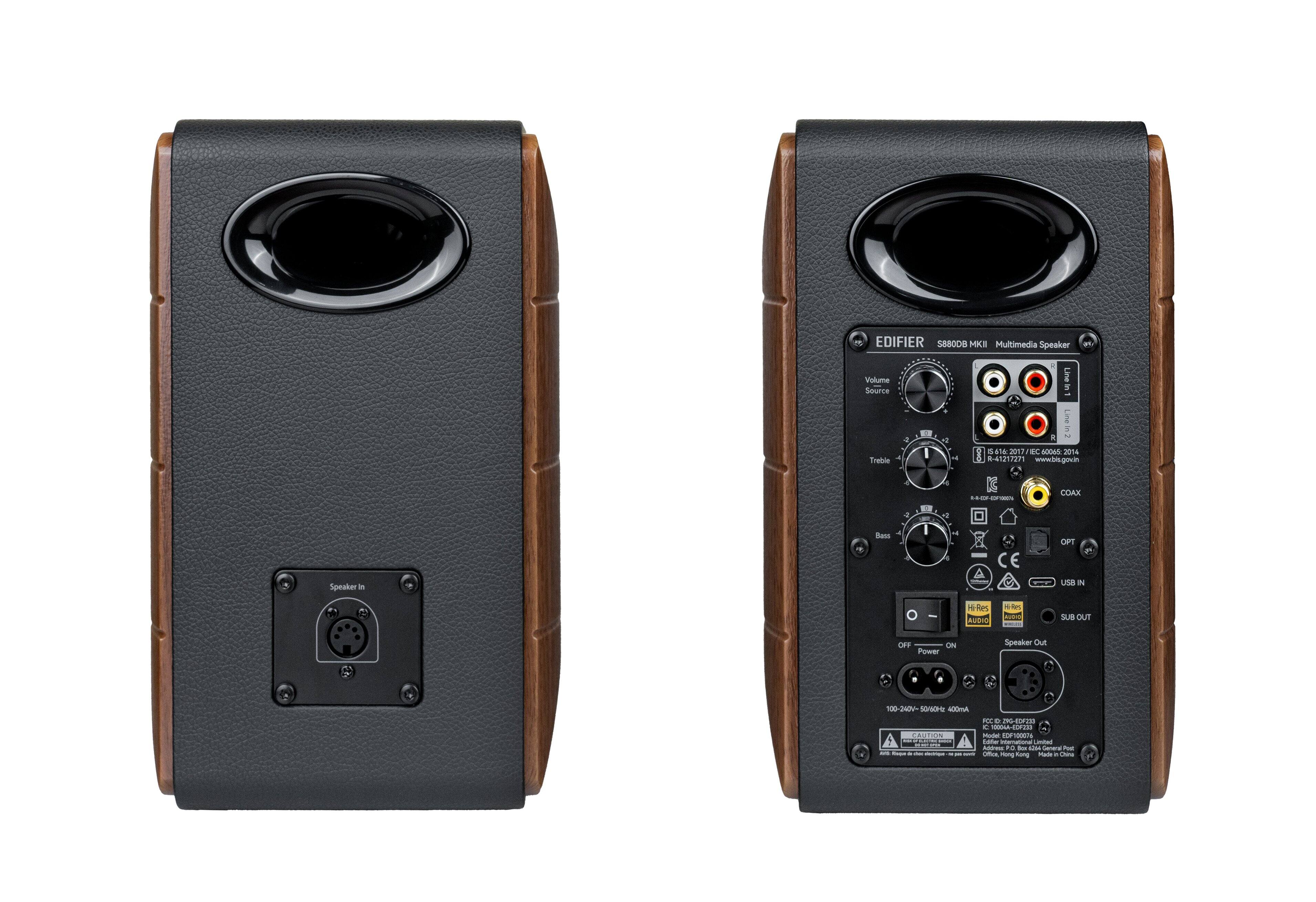 EDIFIER SB80D0 MK Multimedia Speaker  
Volume Source  
F Treble 1 2 A  
4142017  
4nd 2017  
KC C0eS  
2014  
3 8-41217271  
www.bis.gov.in  
COAX  
4 Bass A  
OF  
Speaker i usa  
INN  
I H-Res + AUDIO  
RK adda SUB OUT OFF ON  
Power Speaker  
100-240 SOrB  
400ml  
LAUTOR  
G cI C  
mode  
Cater international  
Ade F -oa  
Gemara Per Ue I Km made