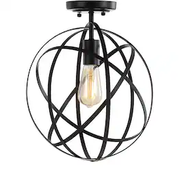 Jonathan Y - Alba 13" Metal LED Flush Mount, Oil Rubbed Bronze - Oil-Rubbed Bronze