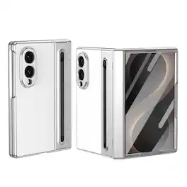 Dteck - Full Body Case for Samsung Galaxy Z Fold8, Rugged Cover with Screen Protector, Hinge Protection & Stylus Pen - White