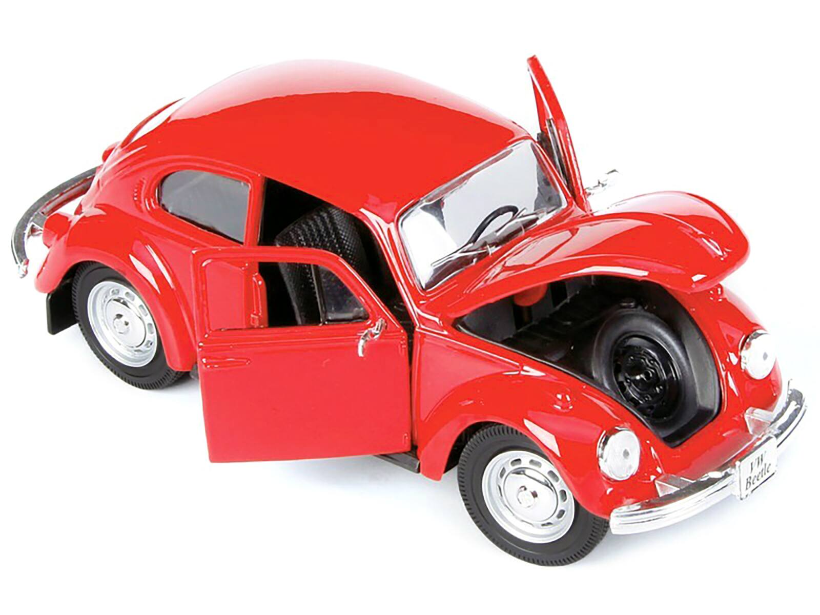 Alt View 2. Maisto - 1973 Volkswagen Beetle Red 1/24 Diecast Model Car by Maisto.