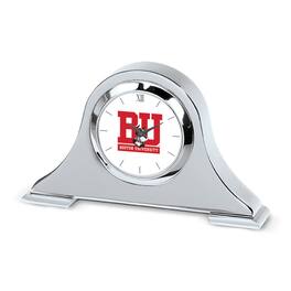 Jardine - Boston University Logo Napoleon Desk Clock - Silver
