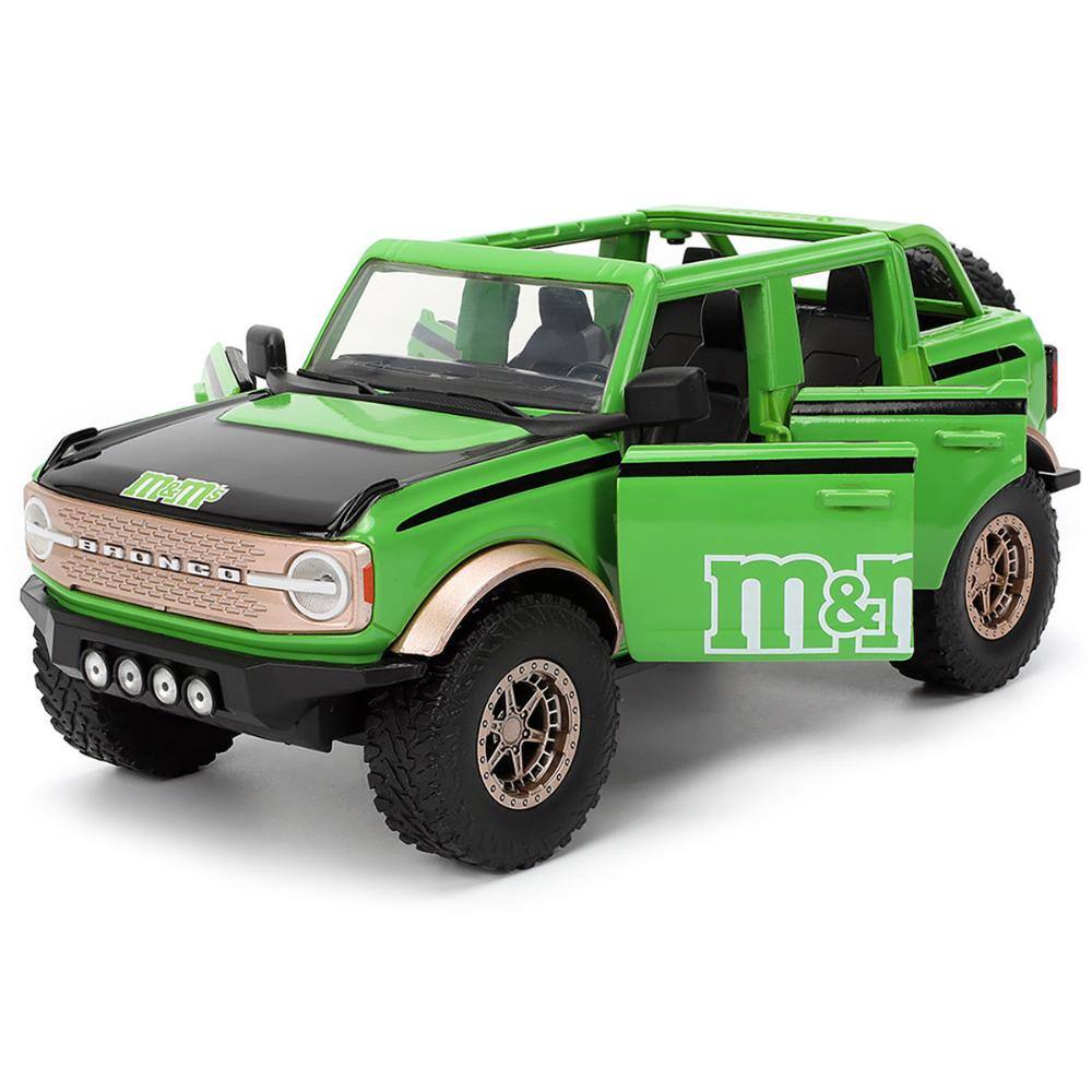 JADA M&M's グリーン & 2021 Ford Bronco Amazon.com: Jada Hollywood Rides M&M'S 2021 Ford Bronco with