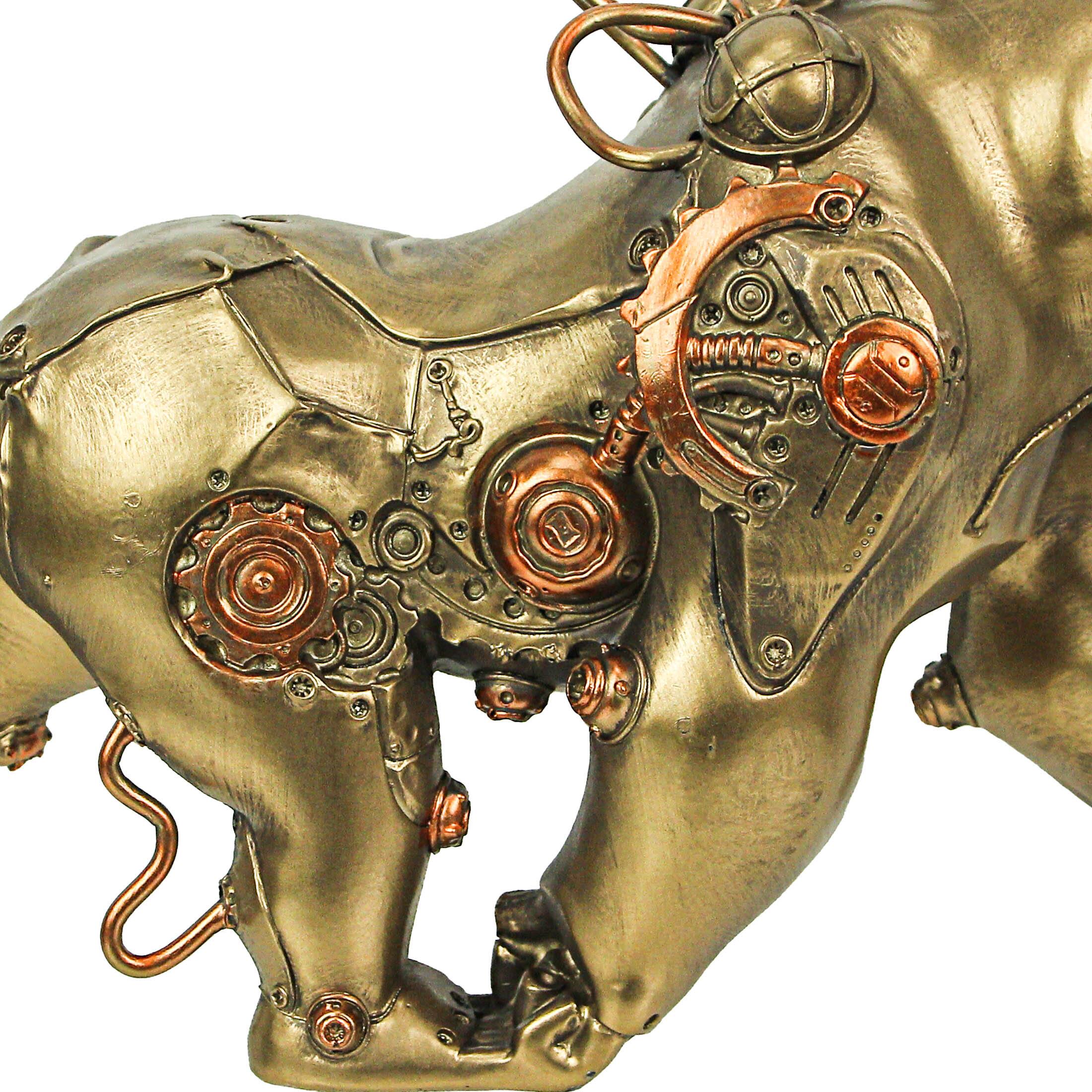 Alt View 3. Zeckos - Resin Bronze Finish Steampunk Gorilla Sculpture Home Decor Statue Figurine Art - Bronze.