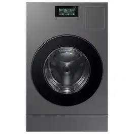 Samsung - 5.3 cu. ft. Bespoke AI Smart All-In-One Front Load Washer/Electric Dryer Combo with Ventless Heat Pump - Dark Steel