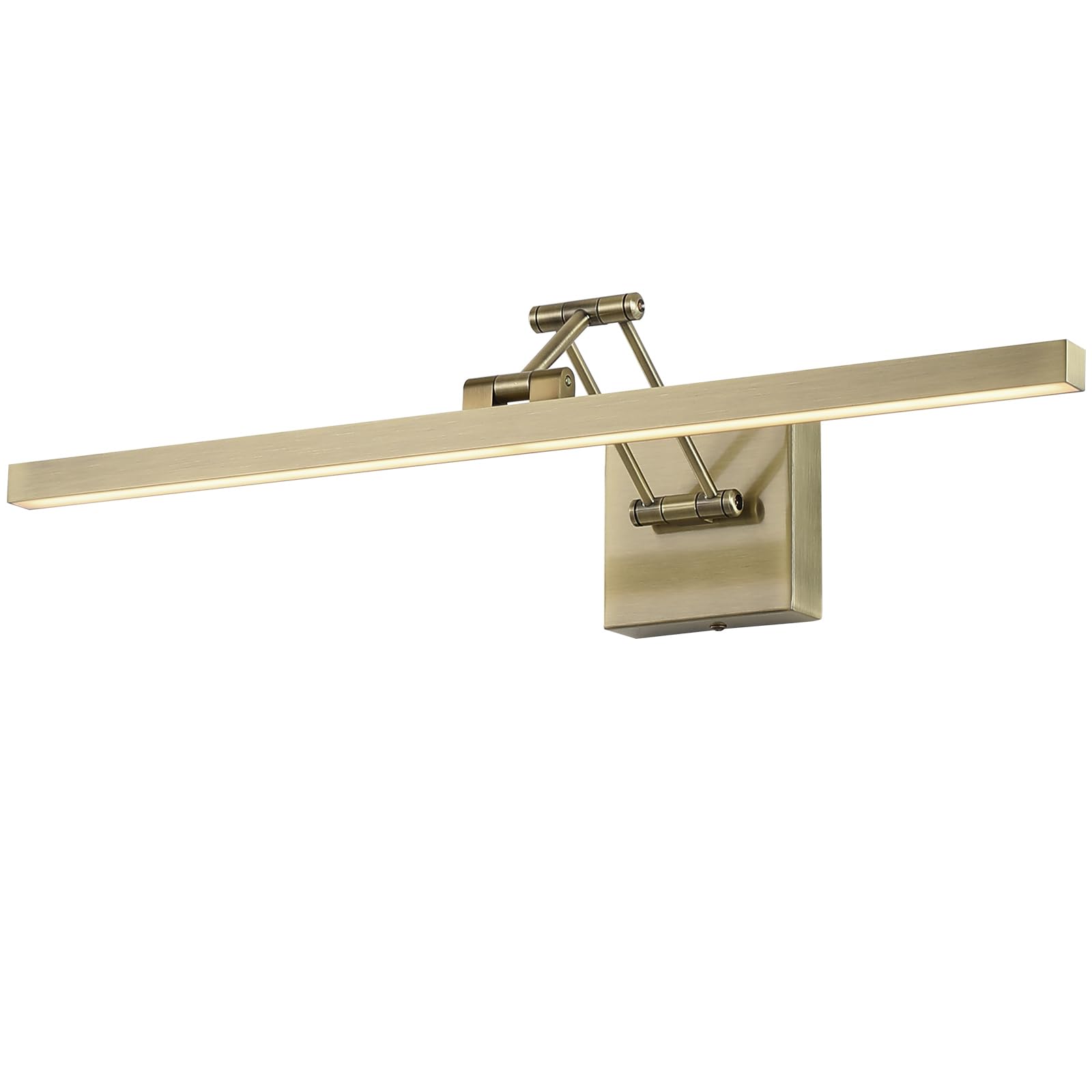 Front. TECH SAFARI - Hard wiPicture Light Dimmable Led Lights For Paintings Inch Brass Metal Body Wall Pictures With Adjustable.