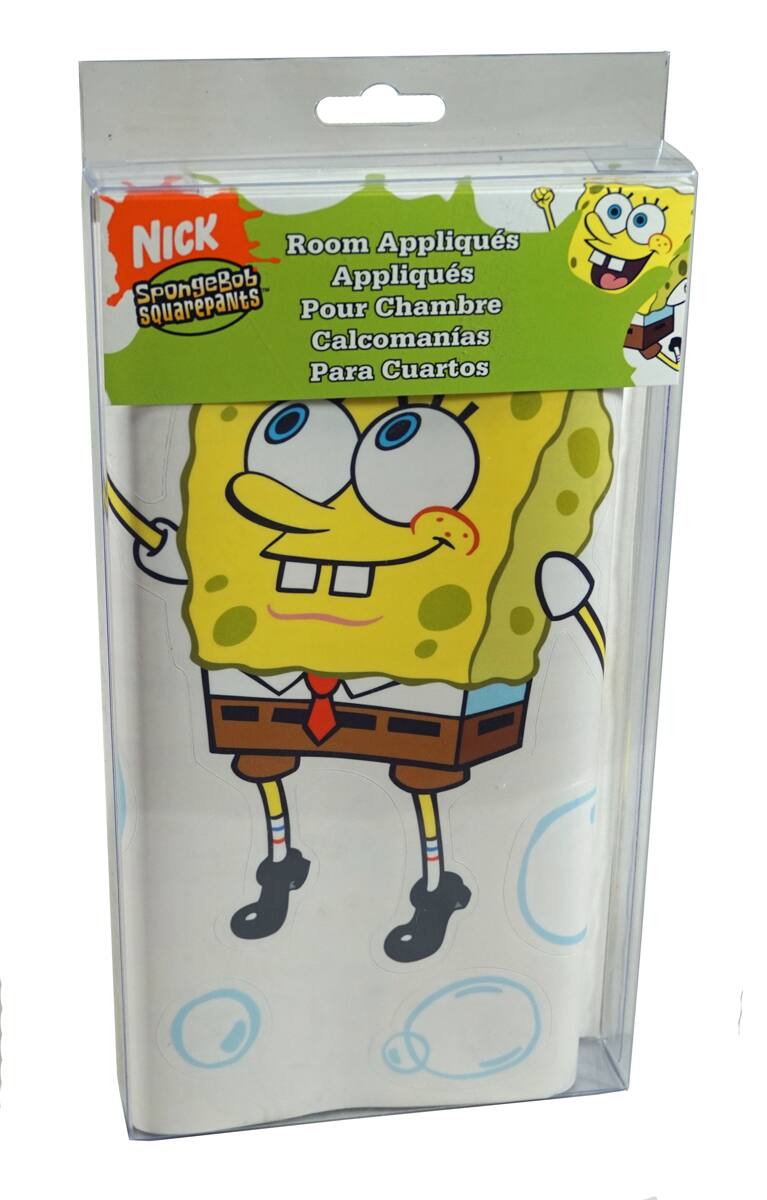 Borderlands - Spongebob Squarepants Removable & Reusable Room Appliques Stickers - Four Sheets - Multi