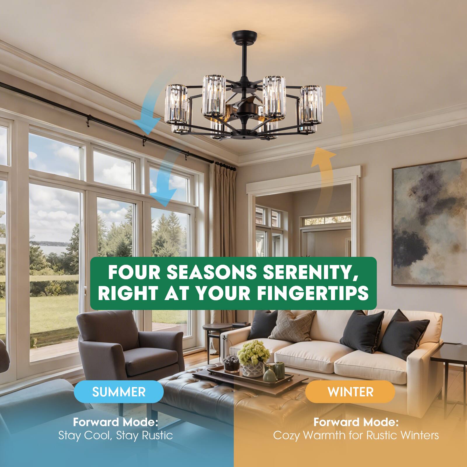 FOUR SEASONS SERENITY, RIGHT AT YOUR FINGERTIPS

SUMMER
Forward Mode: Stay Cool, Stay Rustic

WINTER
Forward Mode: Cozy Warmth for Rustic Winters