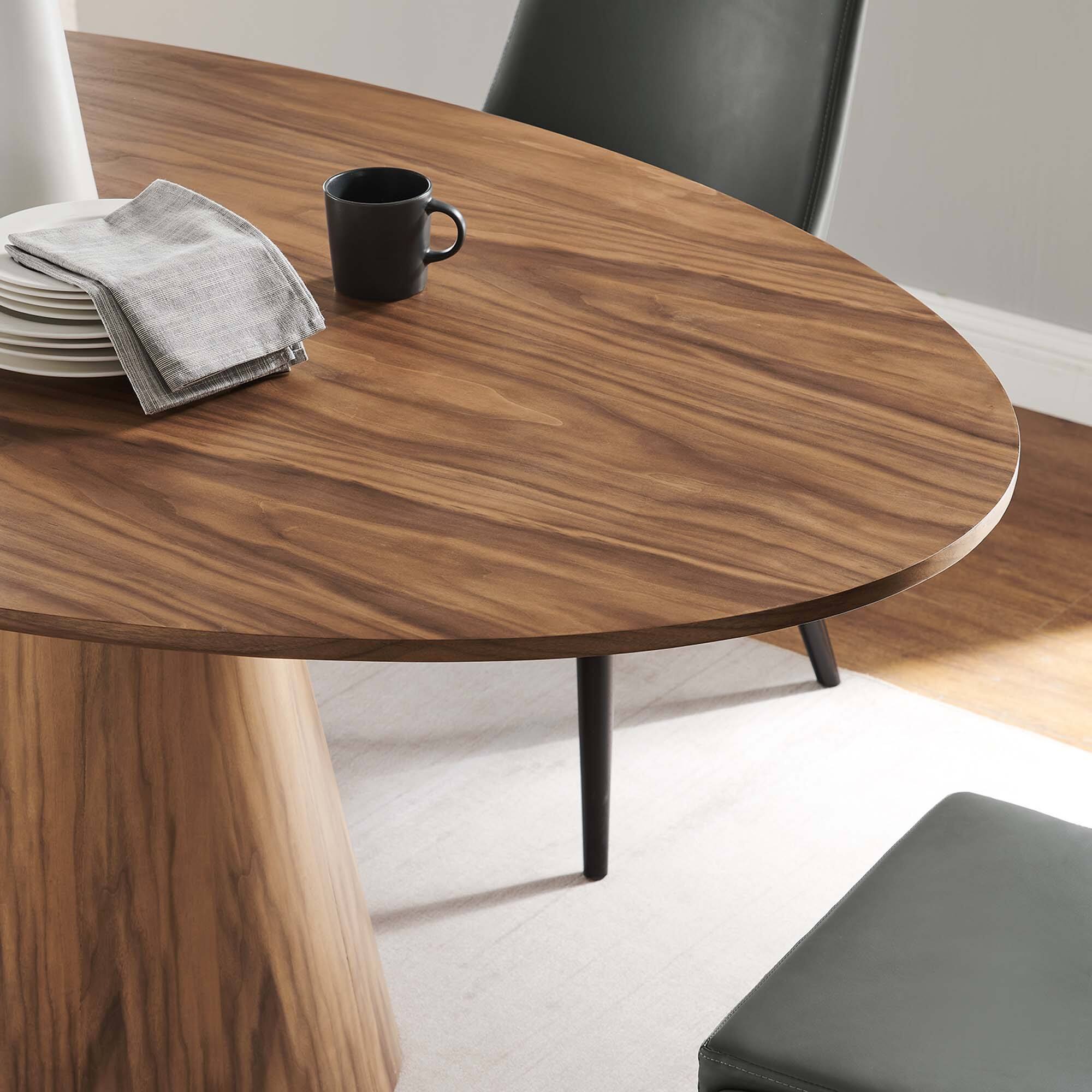 Alt View 6. Modway - Provision 75" Oval Dining Table - Brown.