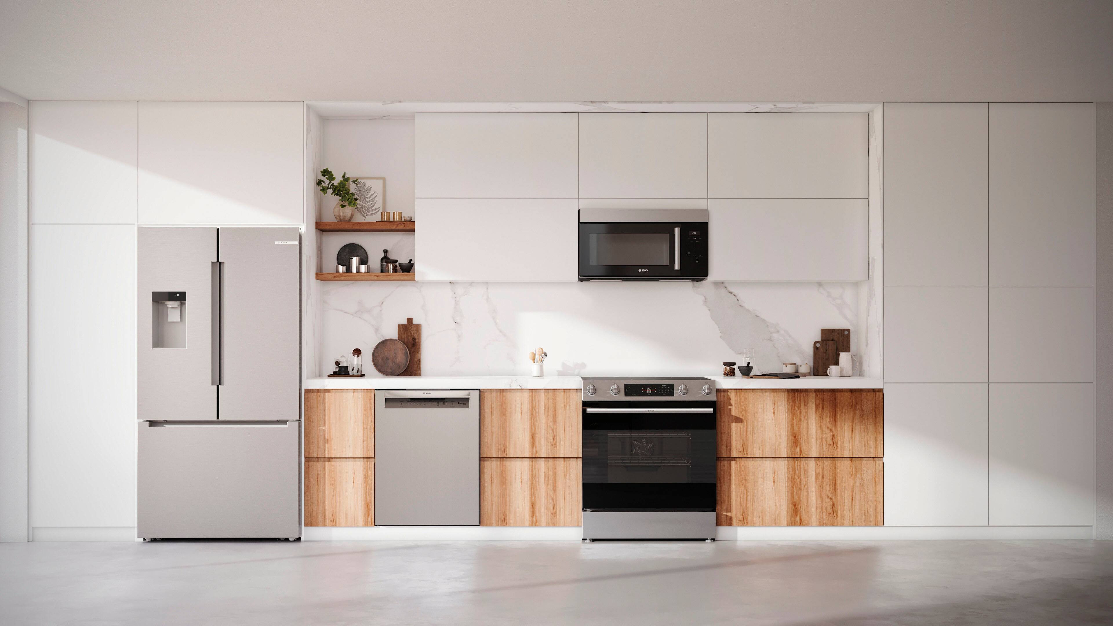 Alt View 16. Bosch - 100 Series 5.8 Cu. Ft. Slide-In Electric Convection Range with Steam-Assist - Stainless Steel.