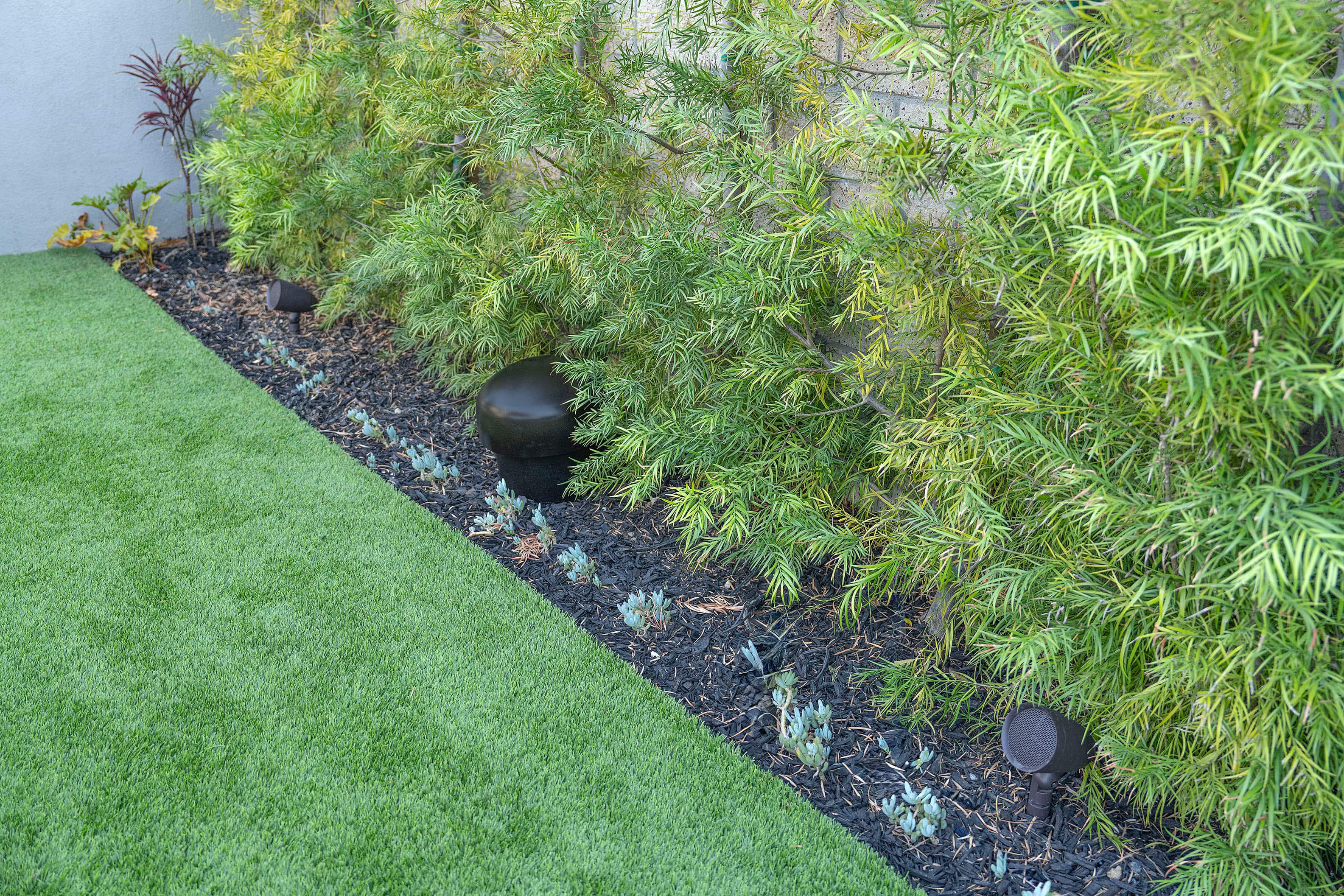 Alt View 21. Sonance - SGS 8.1 SYSTEM - Garden Series 8.1-Ch. Outdoor Speaker System with In-Ground Subwoofer (Each) - Dark Brown/Black.