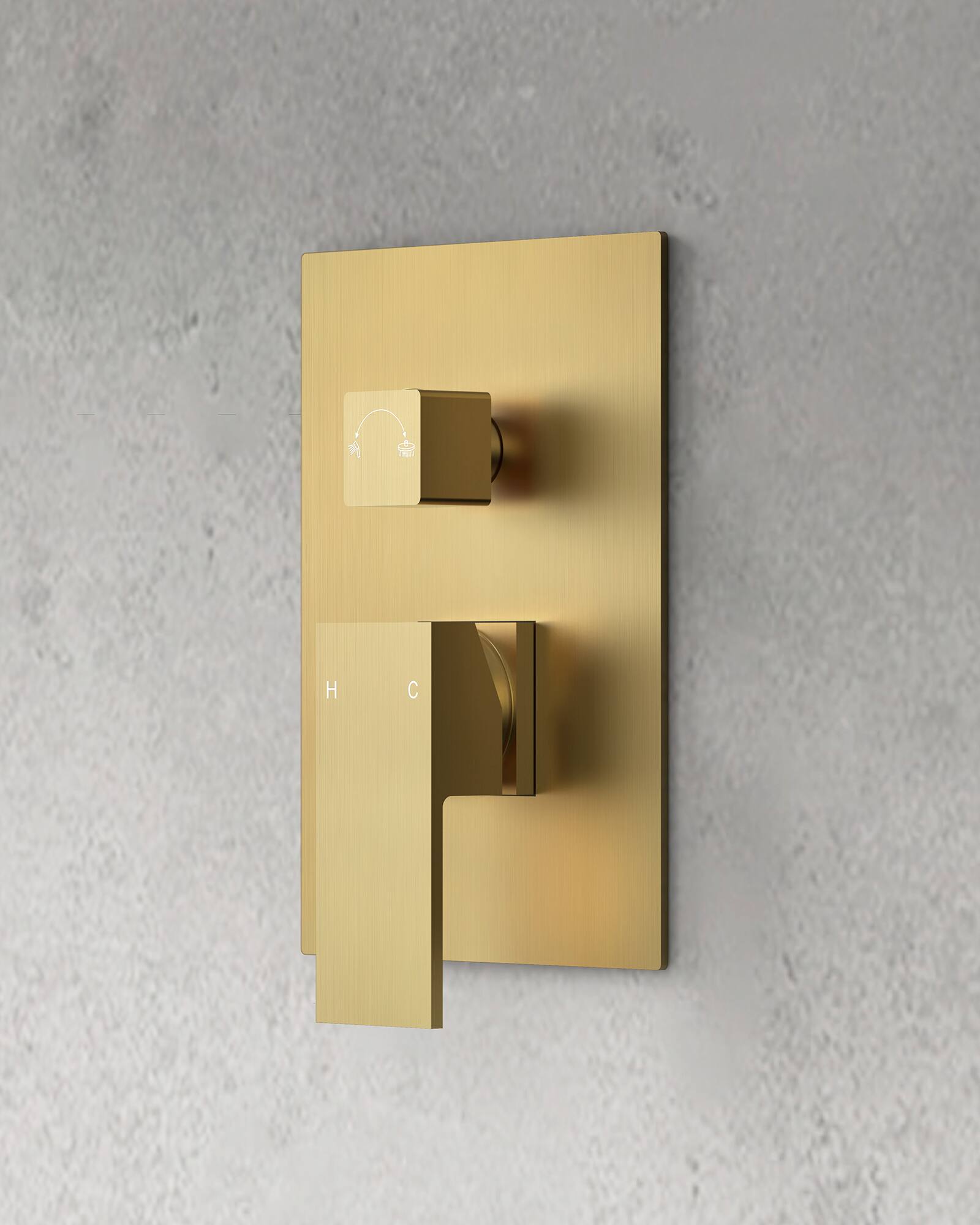 Alt View 8. GRANDJOY - Durable 10-Inch Rainfall Shower Faucet Set, 2-Mode Handheld, Anti-Fingerprint Coating, Water-Saving Design - Brushed Gold.