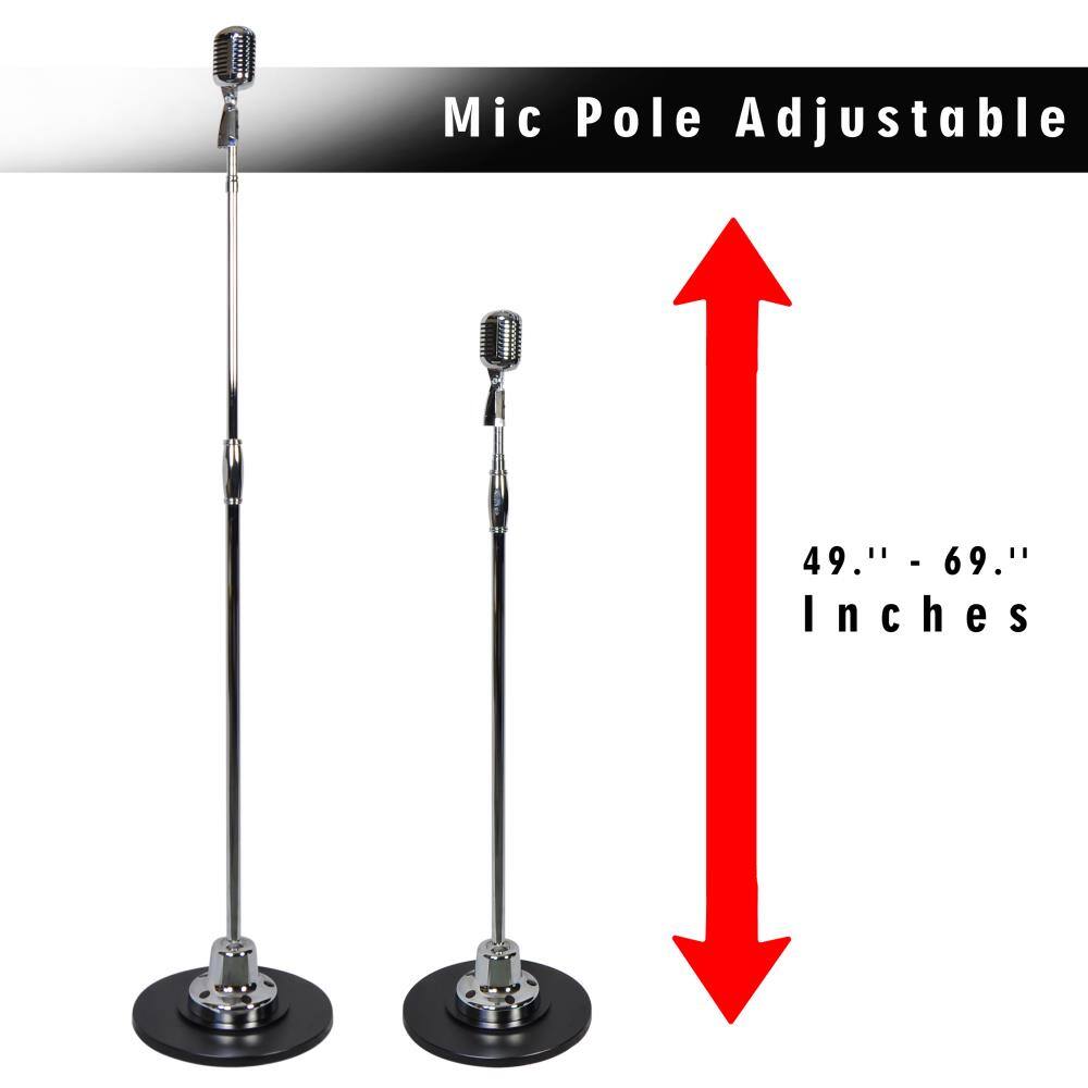 Mic Pole Adjustable  
49.1" - 69.1" Inches