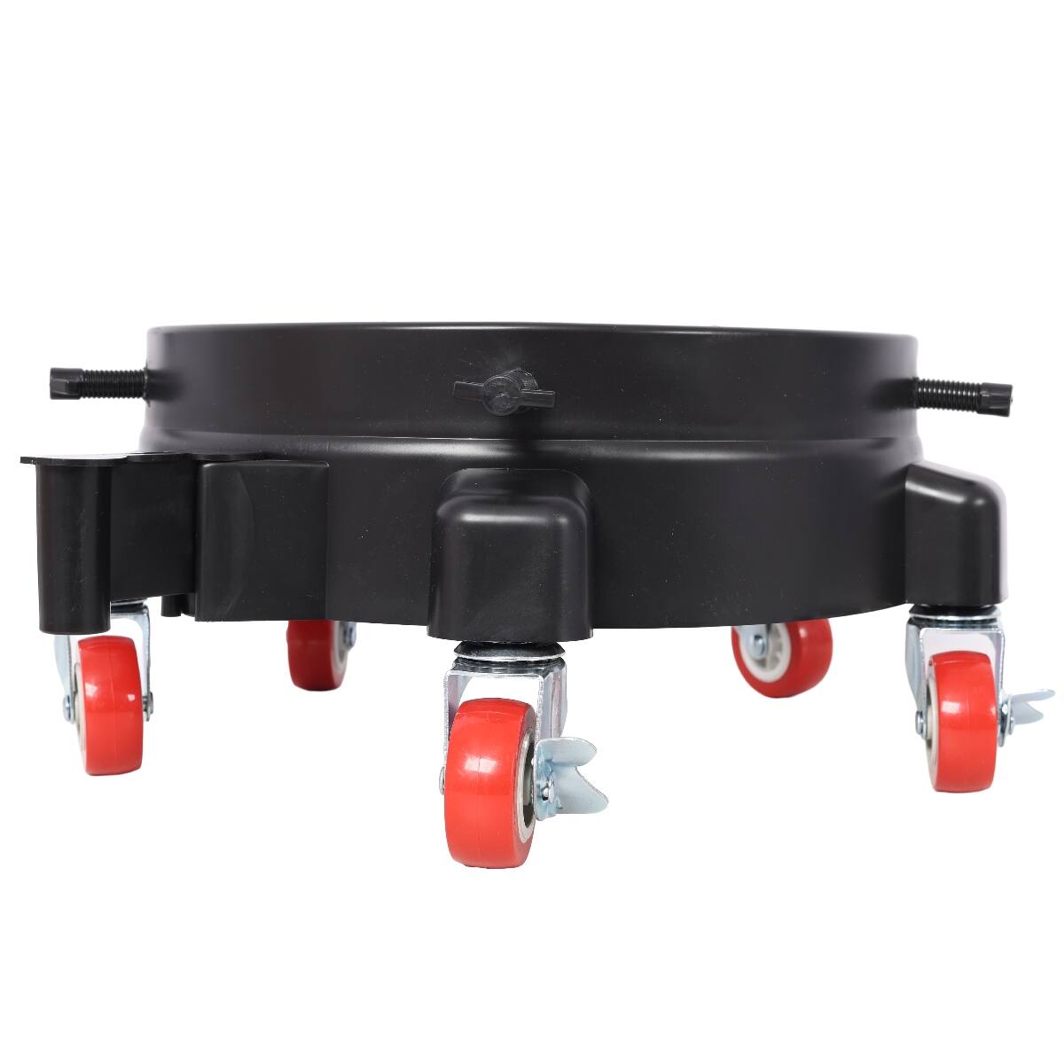 Back. Ropilly - Ropilly Car Wash Bucket Dolly, 11.25 Inch Bucket Dolly for 5 Gallon Buckets, Black Rolling Base with Locking Screws - Black.