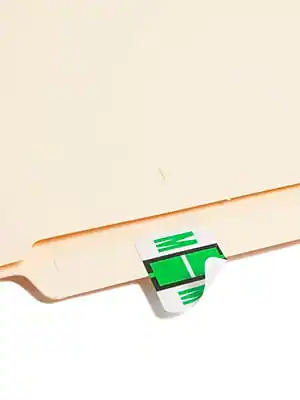 Smead BCCR Color Coded Alphabetic Labels, M, Light 500/Roll Green BCCR ...