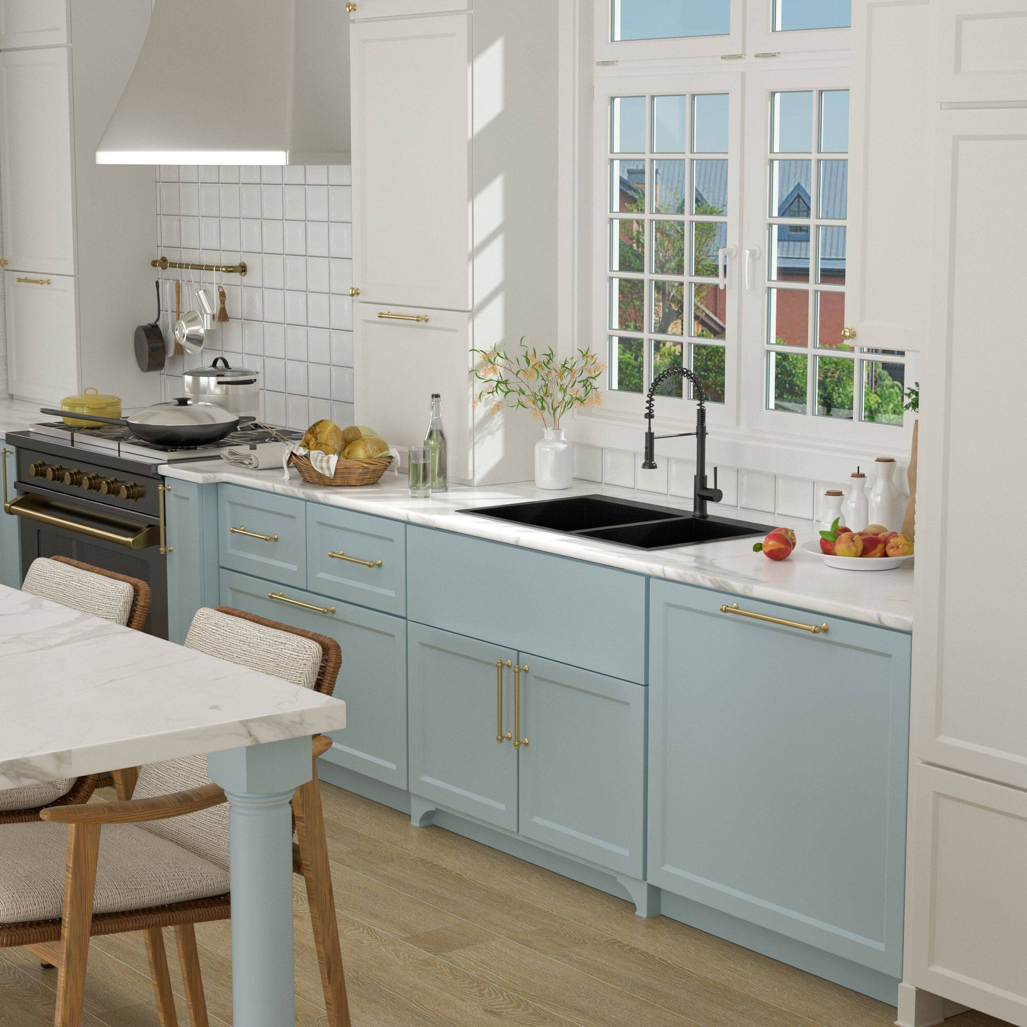 Angle. Lordear - 33"x22"x9" Gunmetal Black Double Bowl Drop in Kitchen Sink 16 Gauge with Two 10" Deep Basin - Stainless steel.