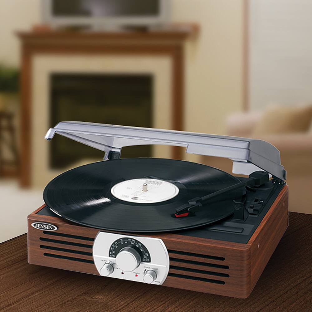 Alt View 12. Jensen - 3-Speed Stereo Turntable - Brown.