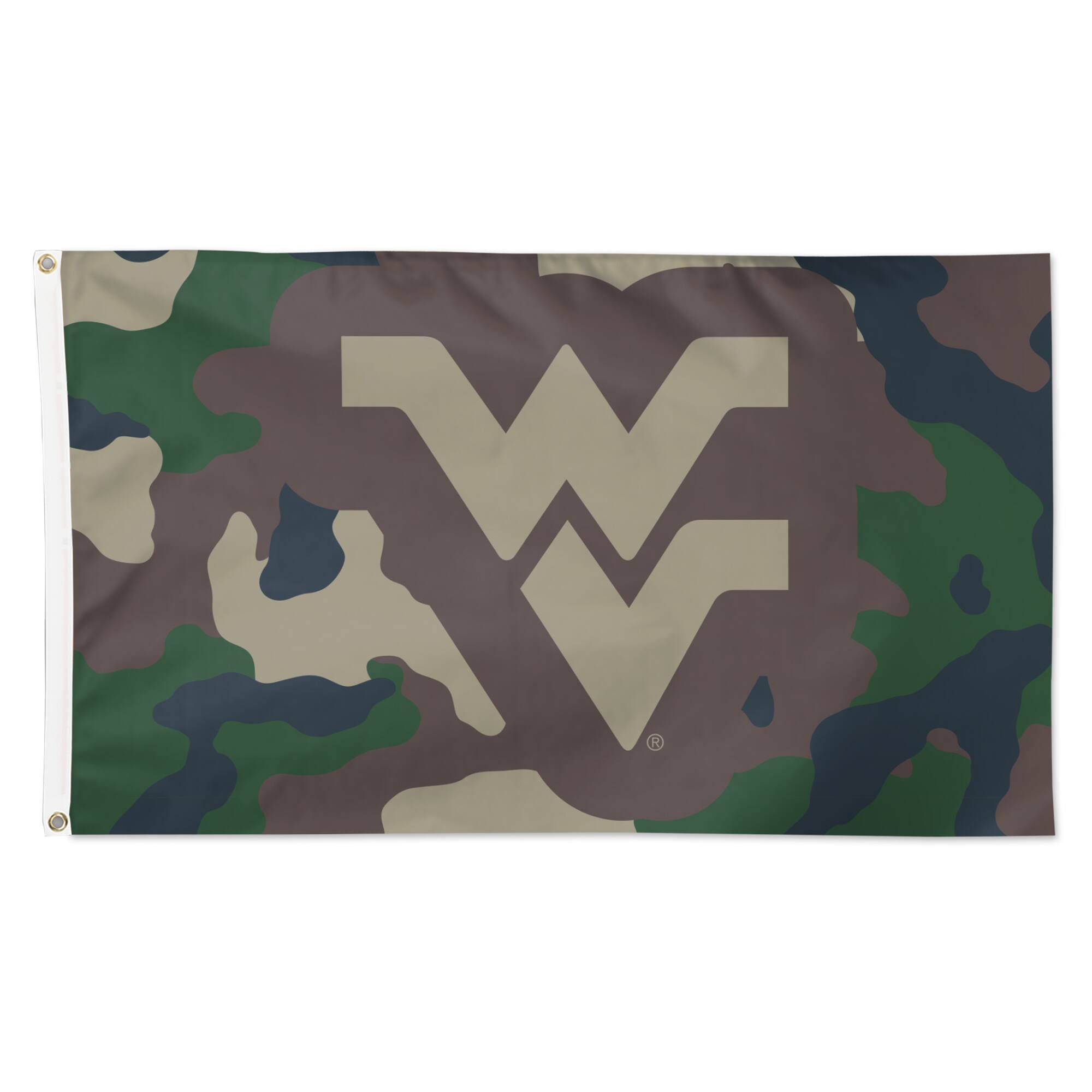 WinCraft - West Virginia Mountaineers 3' x 5' Single-Sided Deluxe Camo Flag - Camouflage