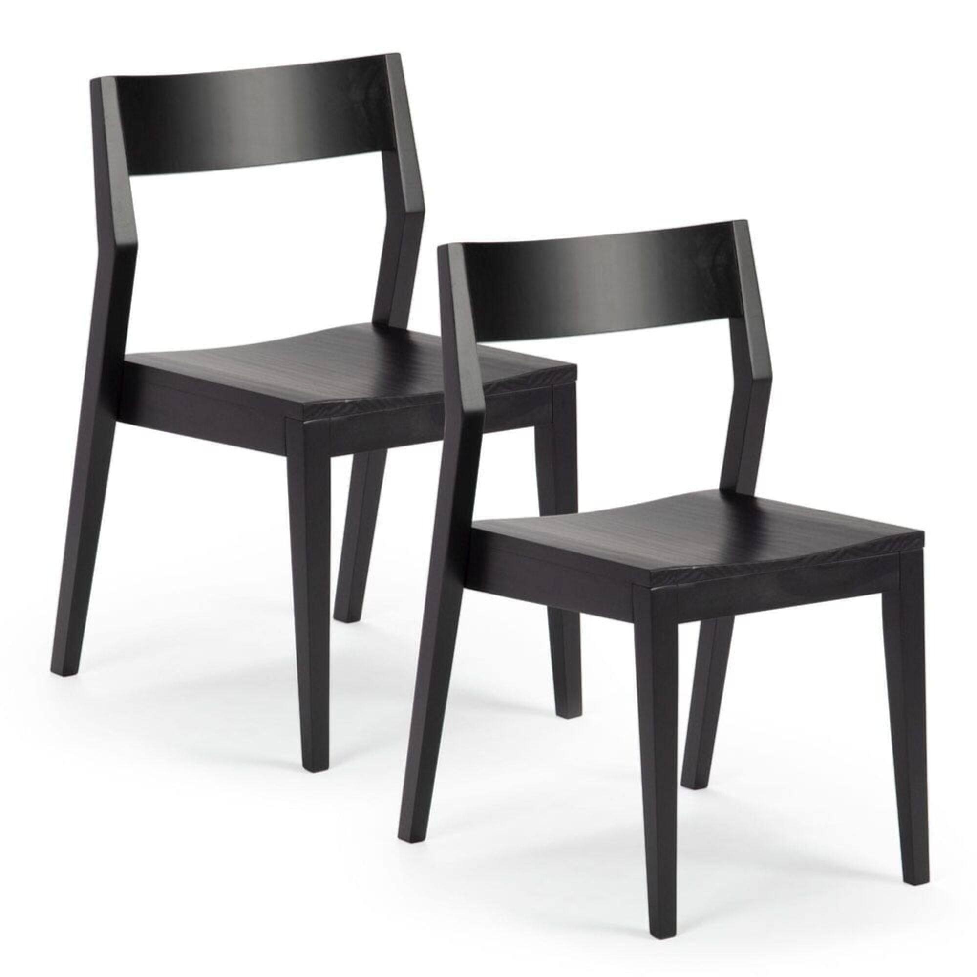 Alt View 7. Plank+Beam - Modern Dining Chair (2 pack), Black - Black.