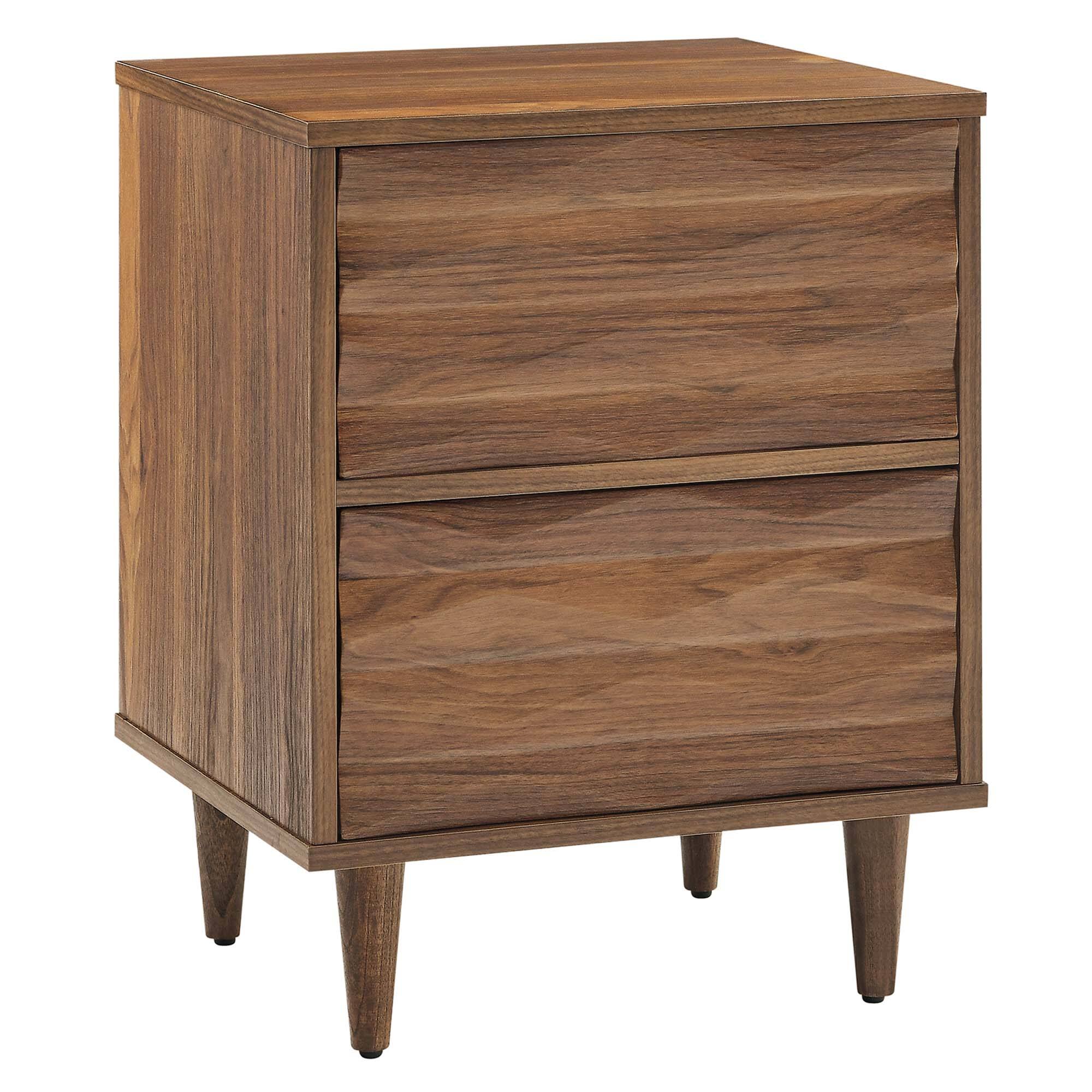 Angle. Modway - Vespera 2-Drawer Nightstand by Modway - Walnut.