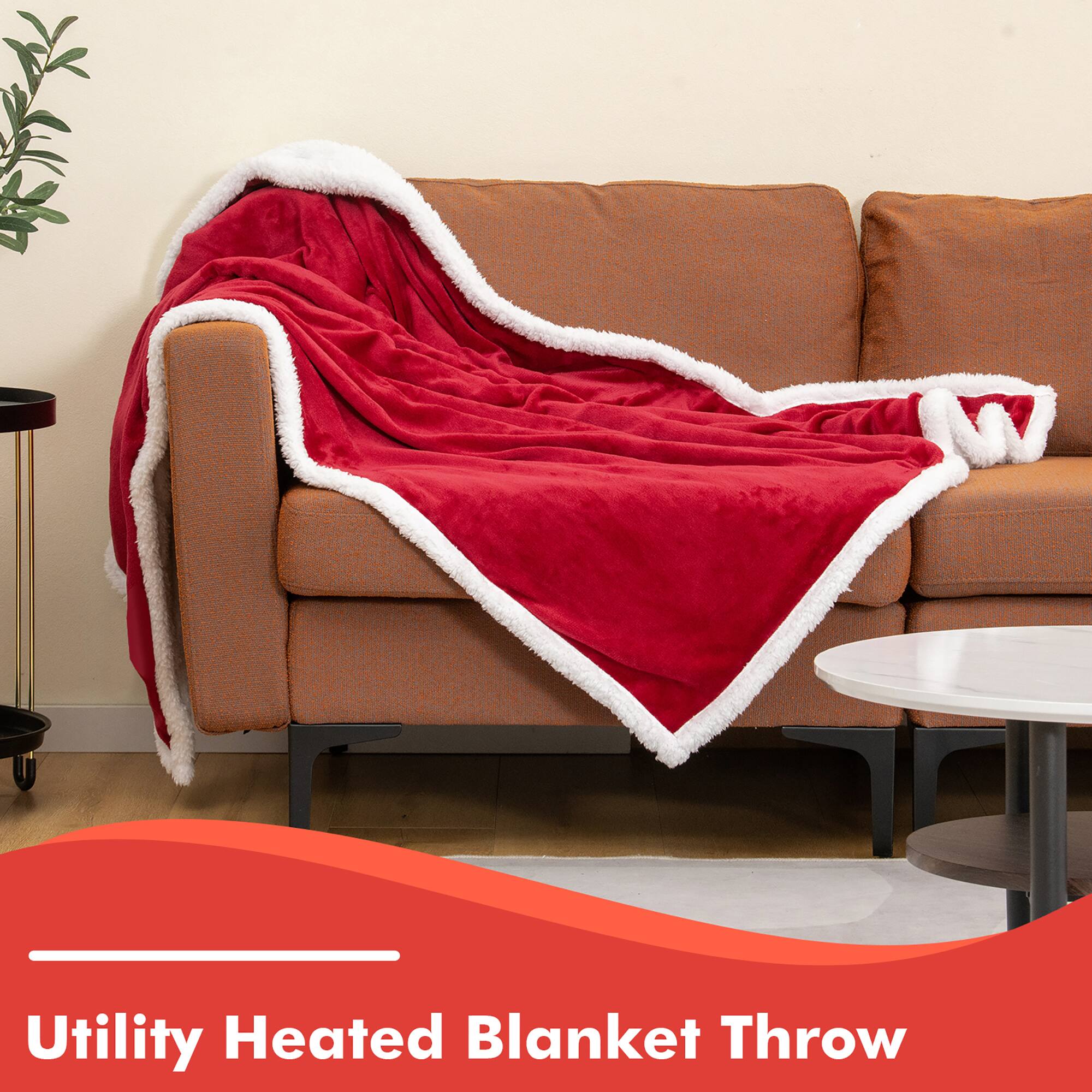 Utility Heated Blanket Throw
