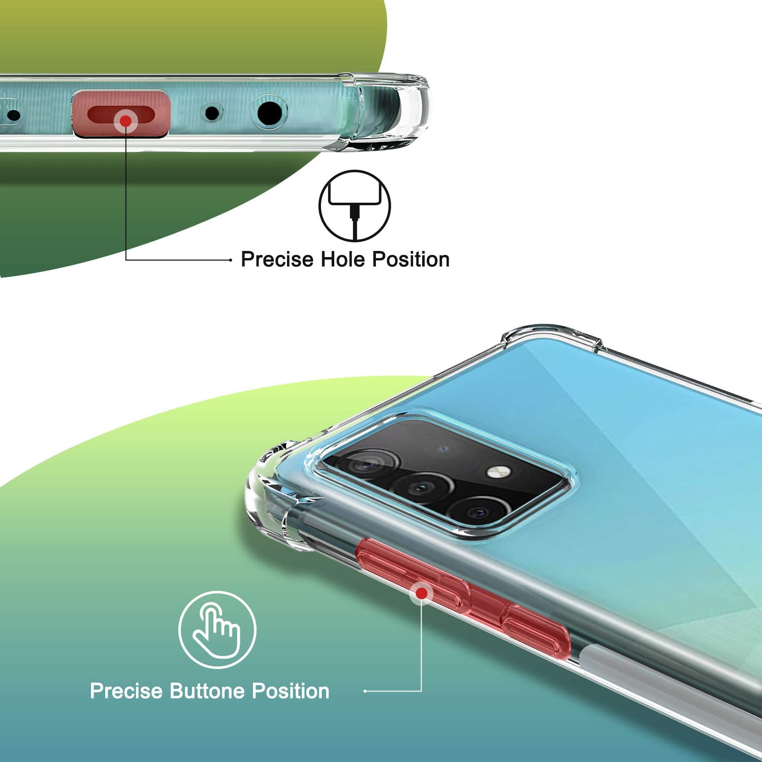 Precise Hole Position  
Precise Button Position