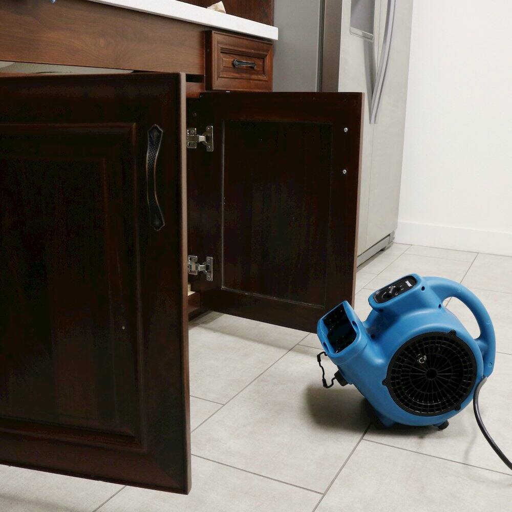 Alt View 10. XPOWER - P-80A 600 CFM Multi-Purpose Mini Air Mover, Utility Fan, Dryer, Blower - Blue - Blue.