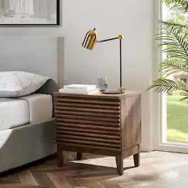 Render Two-Drawer Nightstand by Modway - Walnut