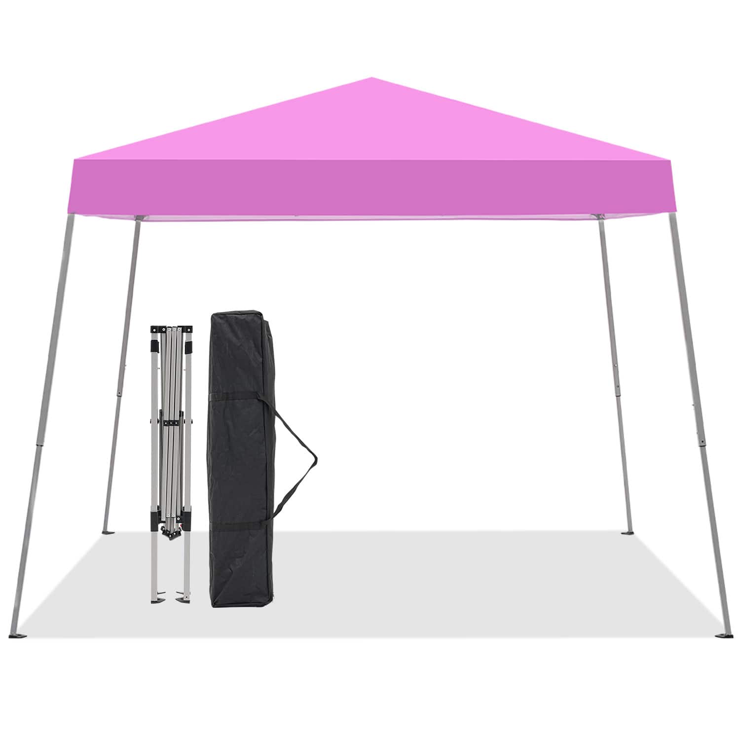 Ainfox - 10x10Ft Slant leg Pop Up Canopy Tent,Portable Instant Folding Shelter Gazebos - Pink