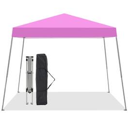 Ainfox - 10x10Ft Slant leg Pop Up Canopy Tent,Portable Instant Folding Shelter Gazebos - Pink