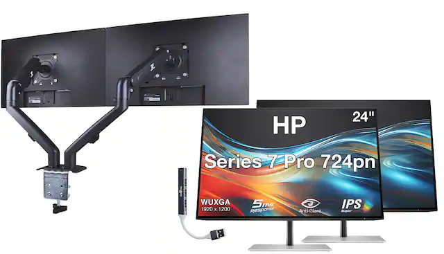 HP 24" Series 7 Pro 724pn
WUXGA 1920 x 1200
5ms Response
Anti-Glare
IPS SuperCLEAR