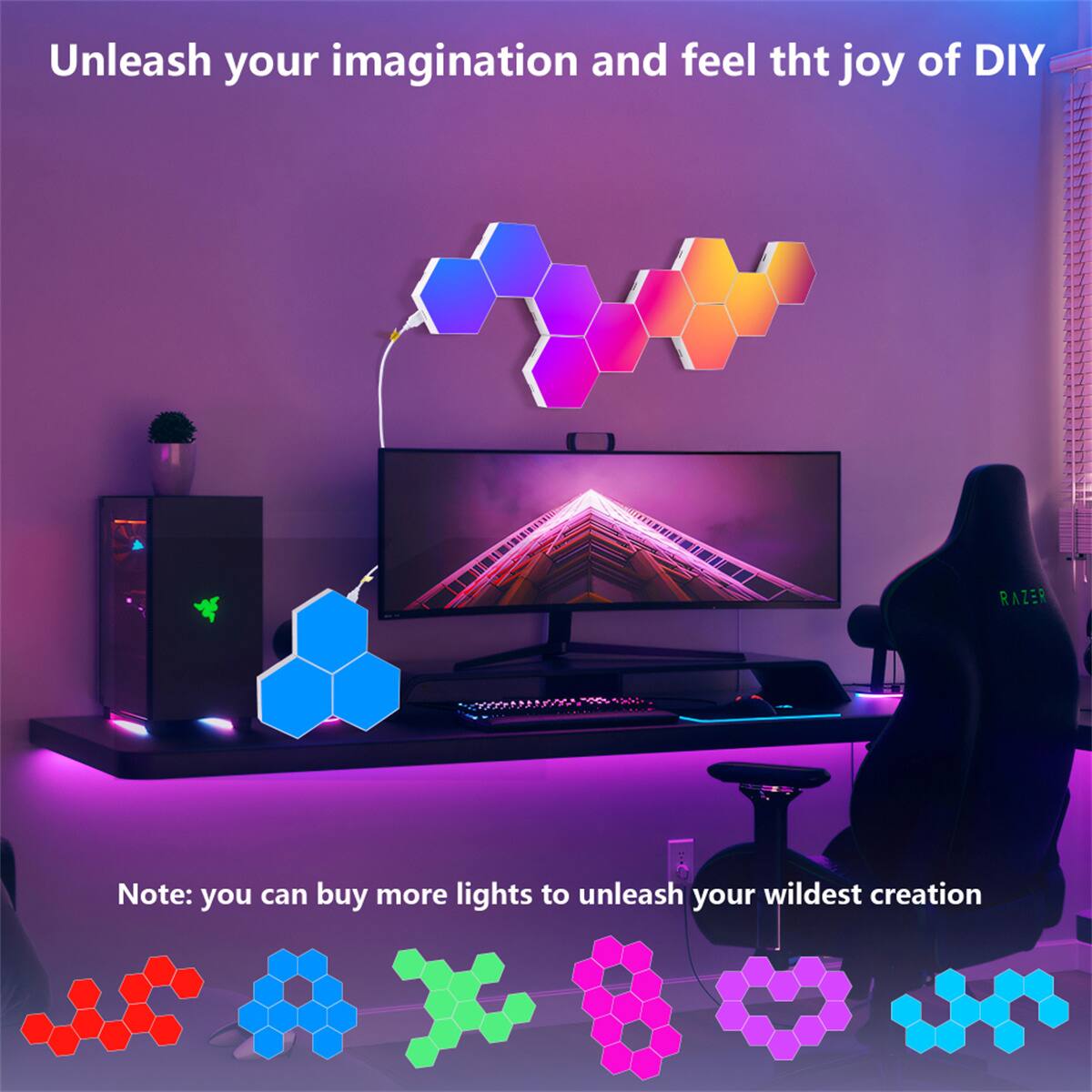 Unleash your imagination and feel the joy of DIY

Note: you can buy more lights to unleash your wildest creation