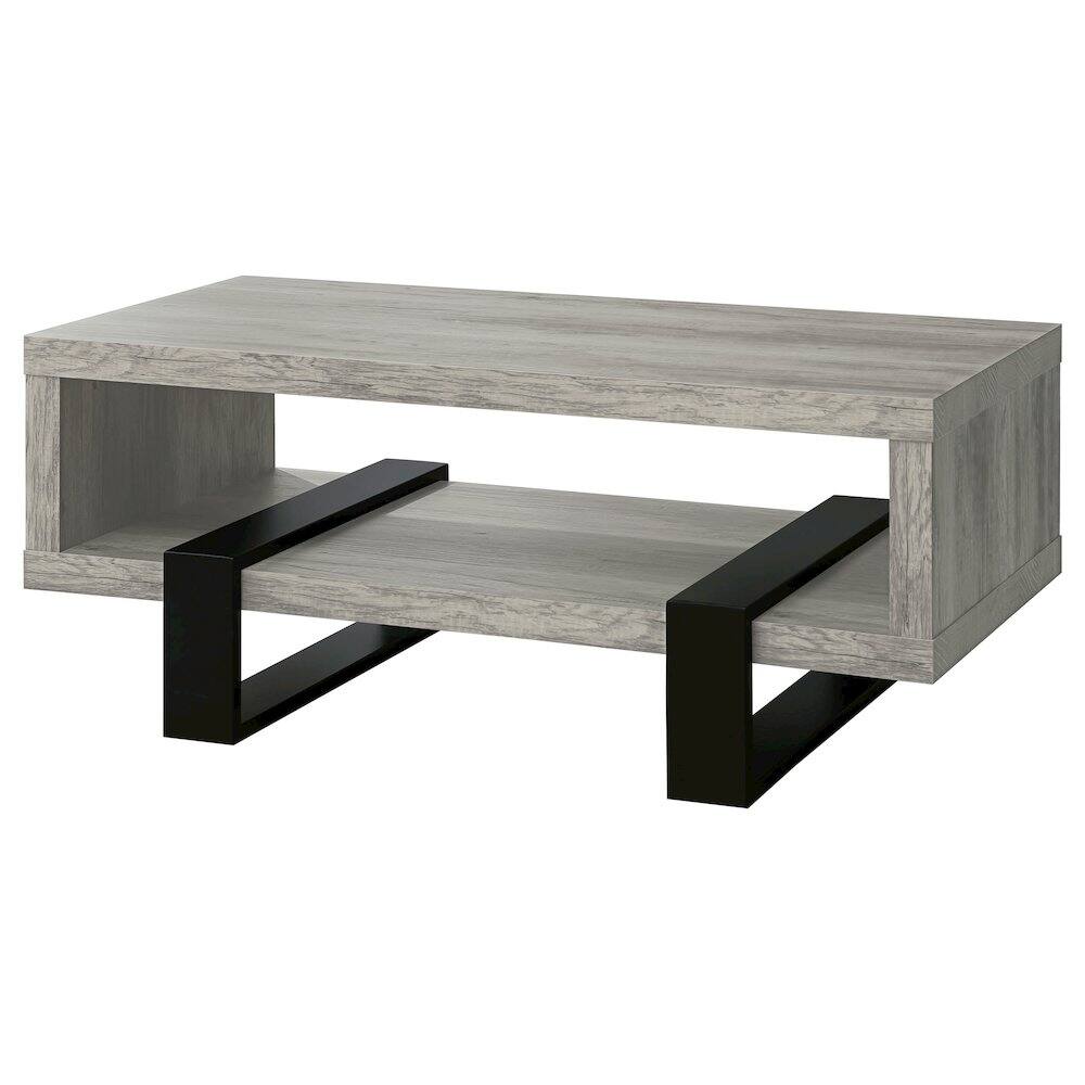 Alt View 4. Coaster Co. of America - Dinard Engineered Wood Coffee Table Grey Driftwood - Brown.