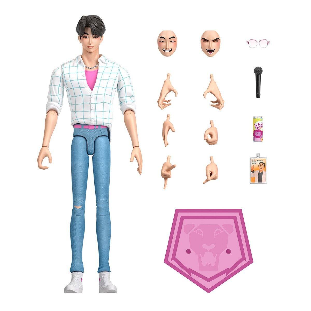 Left. Mattel - KPop Demon Hunters Saja Boys Jinu Soda Pop Action Figure.
