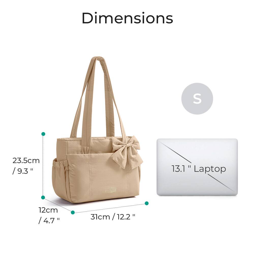 Dimensions S 23.5cm / 9.3" 1 13.1" Laptop 12cm / 4.7" / 31cm / 12.2"
