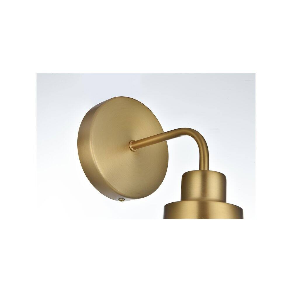 Alt View 2. Living District - Hanson 6 inch Wall Sconce in Satin Gold - Satin Gold And Clear.
