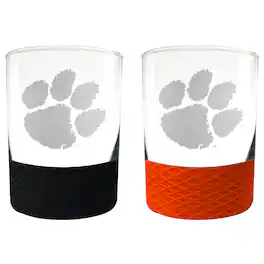Great American Products - Clemson Tigers 14oz. Commissioner Rocks Glass Two-Piece Set - Multicolor