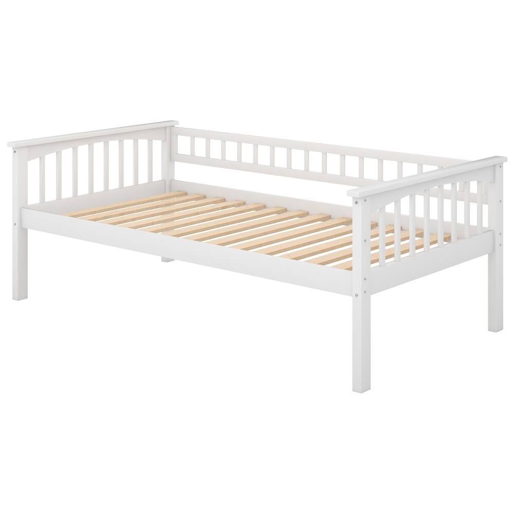 Alt View 8. Loheer - Loheer Twin Over Twin Bunk Bed with Drawers, Convertible Solid Wood White Bunk Bed - White.