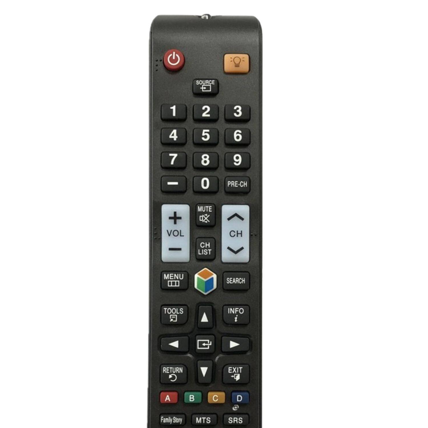 SOURCE  
1 2 3 4 5 6 7 8 9 0  
PRE-CH  
VOL MUTE  
CH LIST  
CH  
SEARCH  
MENU  
TOOLS  
INFO  
RETURN  
EXIT  
A B C D  
Family Story MTS SRS