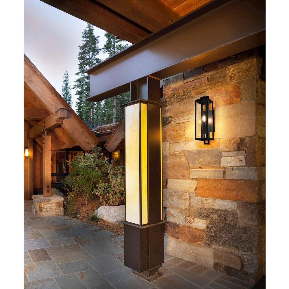 Alt View 4. Elegant Lighting - Jairo 5 Inch Outdoor Wall Sconce In Black - Black.