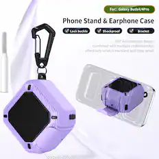 For: Galaxy Buds4/4Pro
Phone Stand & Earphone Case
- Lock buckle
- Shockproof
- Bracket
360° full coverage design combined with multiple craftsmanship effectively scratch-resistant and drop-proof