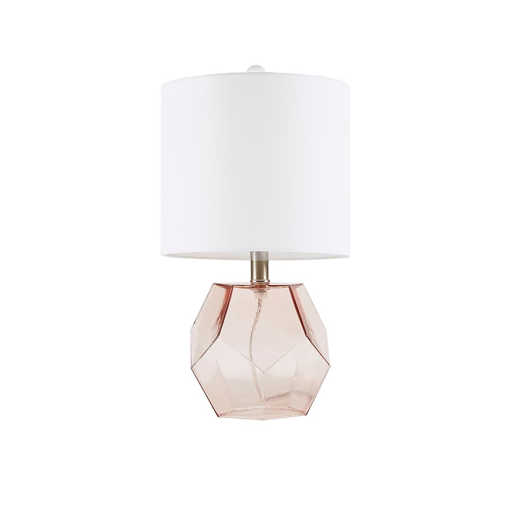Angle. Luckbyte - Bella Geometric Glass Table Lamp.