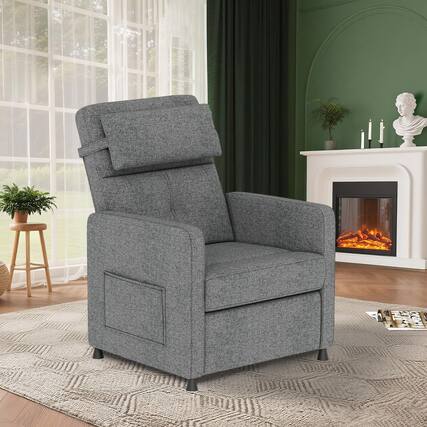 Front. Jojoka - Recliner Chair Electric Reclining Sofa Adjustable Power Recliner Lazy Chair Home Theater Seating - Grey.