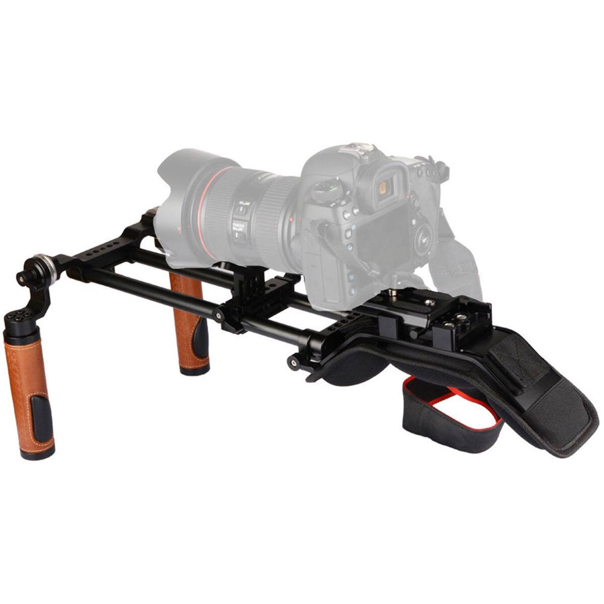 Alt View 4. CAMVATE - CAMVATE DSLR Shoulder Mount Rig w/Manfrotto QR Base Plate and Dual Handgrip.