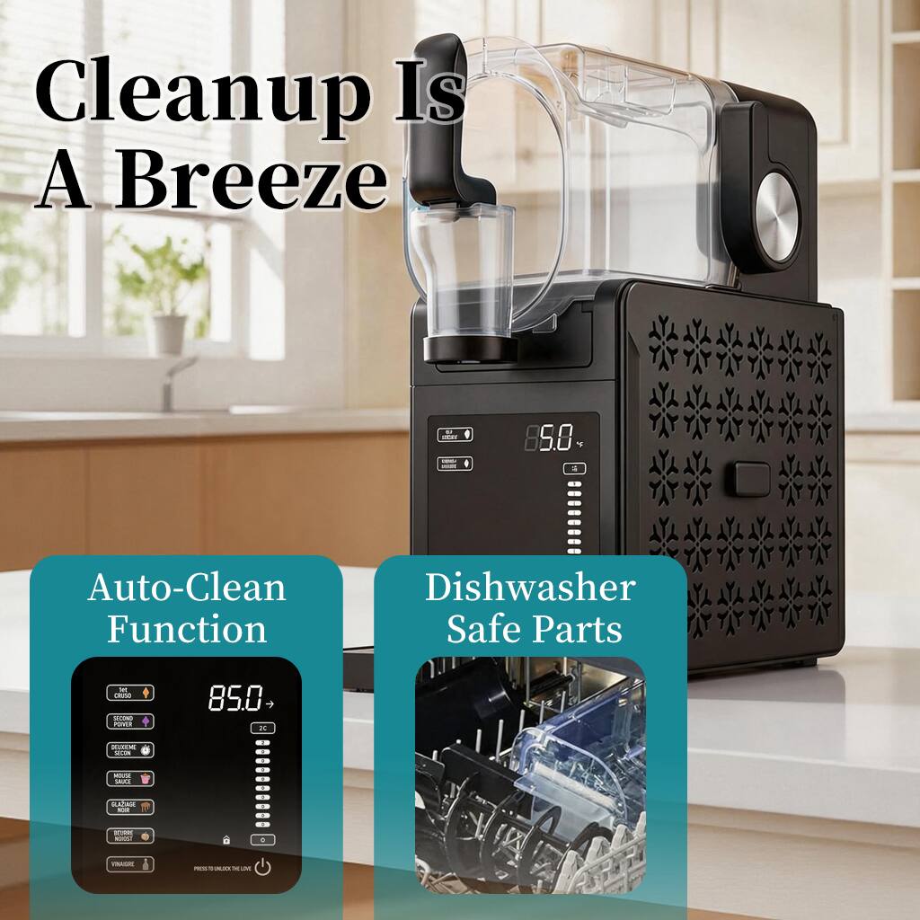 Cleanup Is A Breeze

Auto-Clean Function

Dishwasher Safe Parts